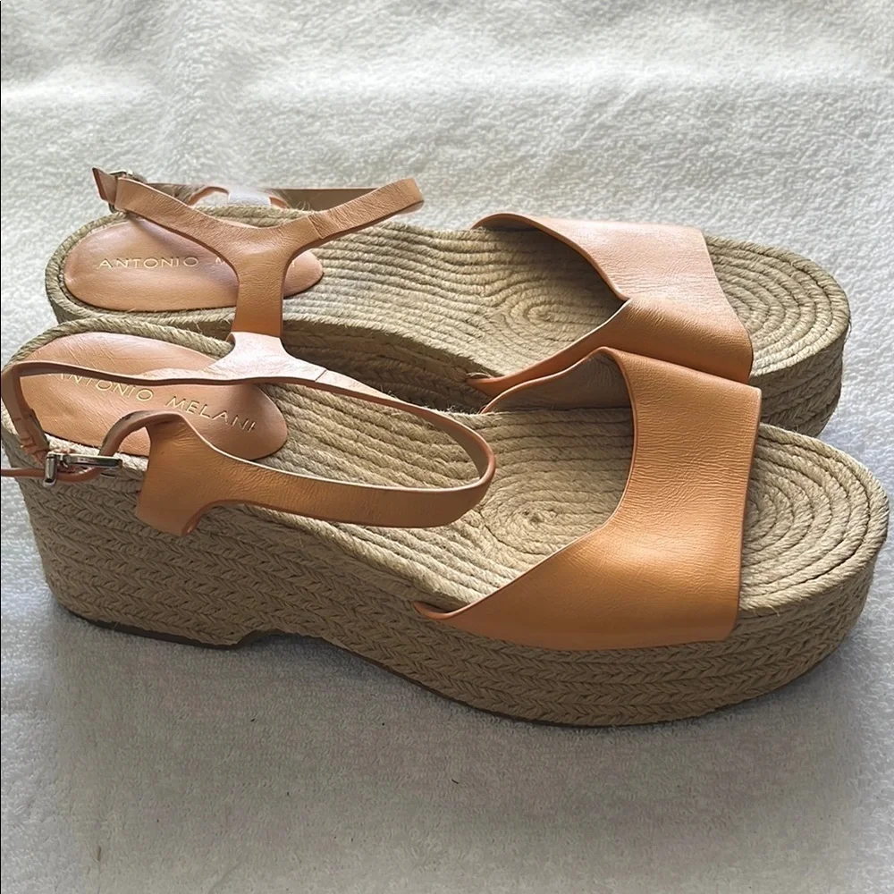 ANTONIO MELANI Orange Espadrille Shoes